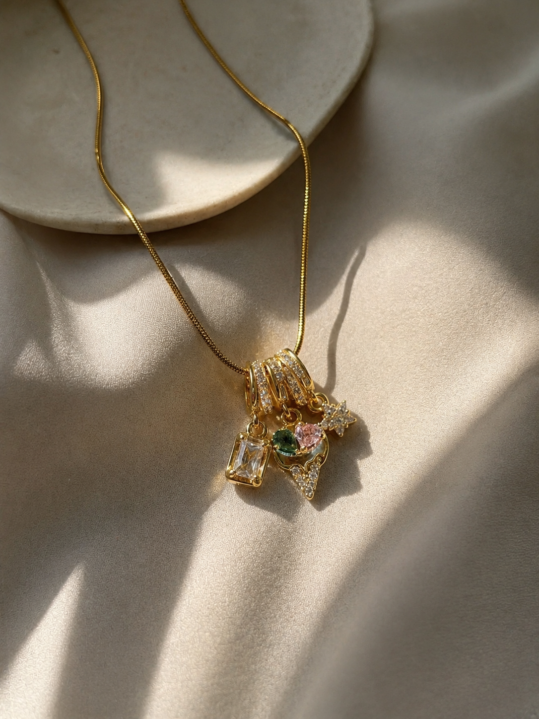 Celestial charm pendent necklace