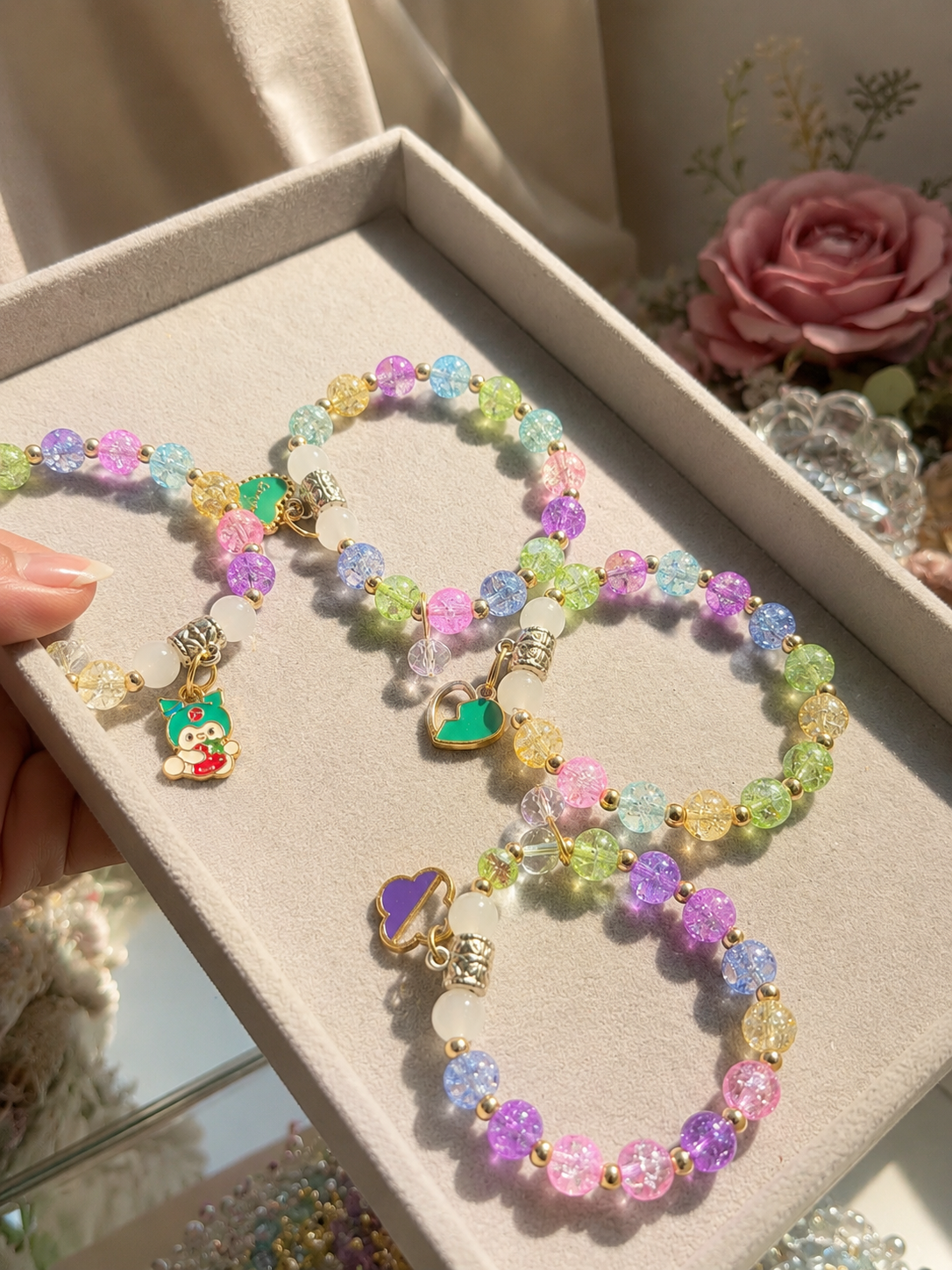 Pastel Love Charm Bracelet