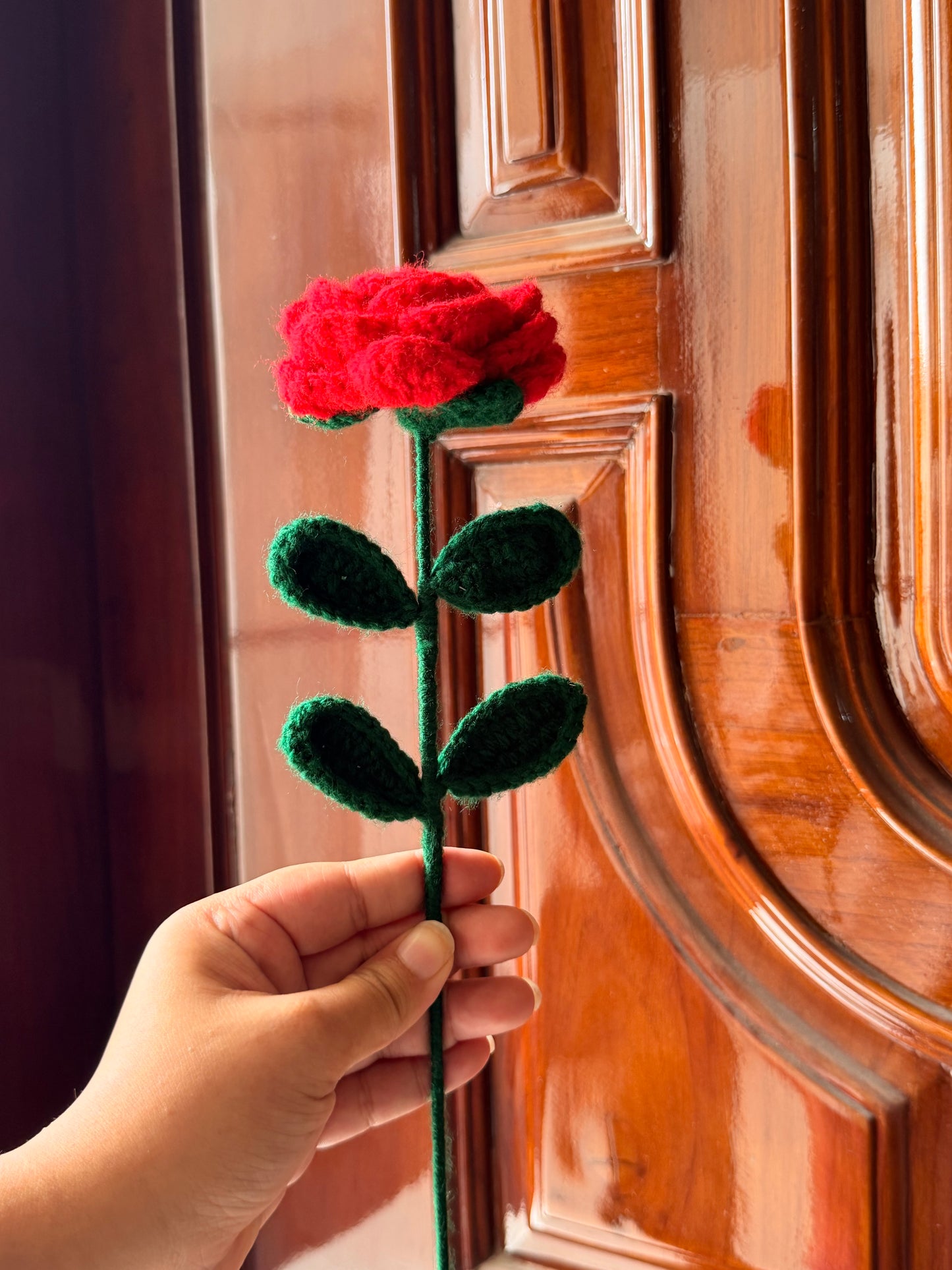 Rose crochet stick