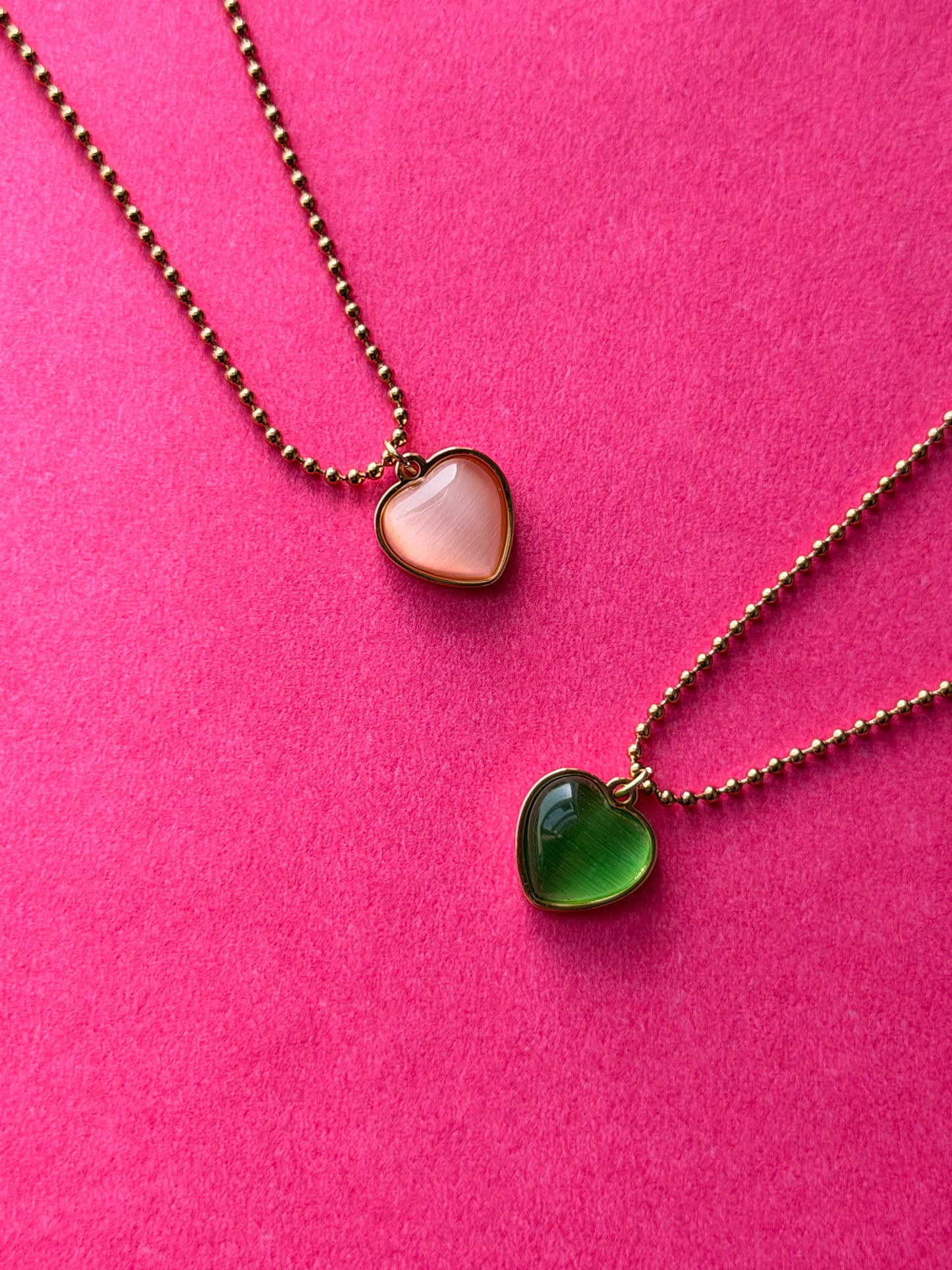 Blush Heart Charm Necklace
