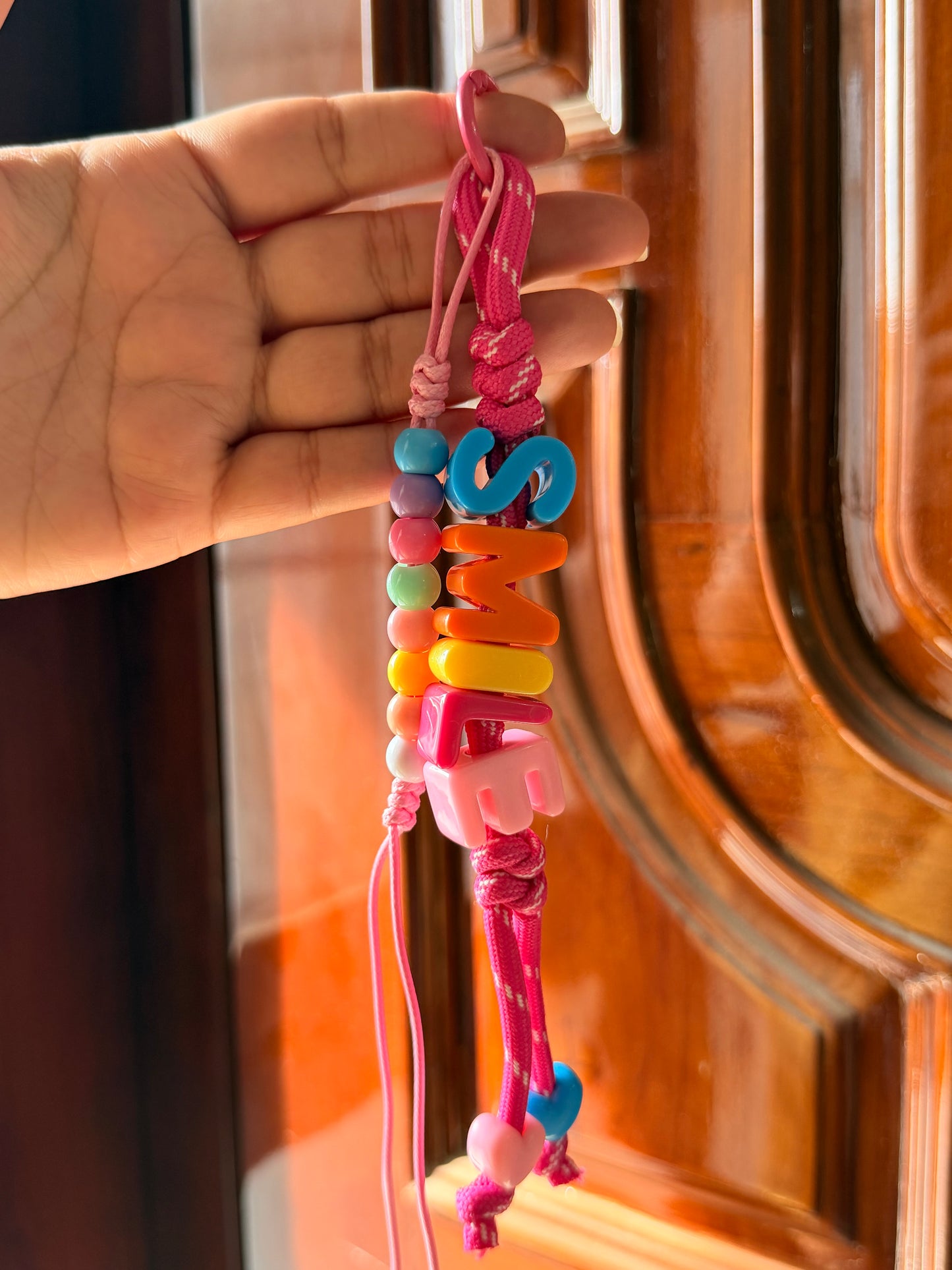 Smile Letter Beaded Charm