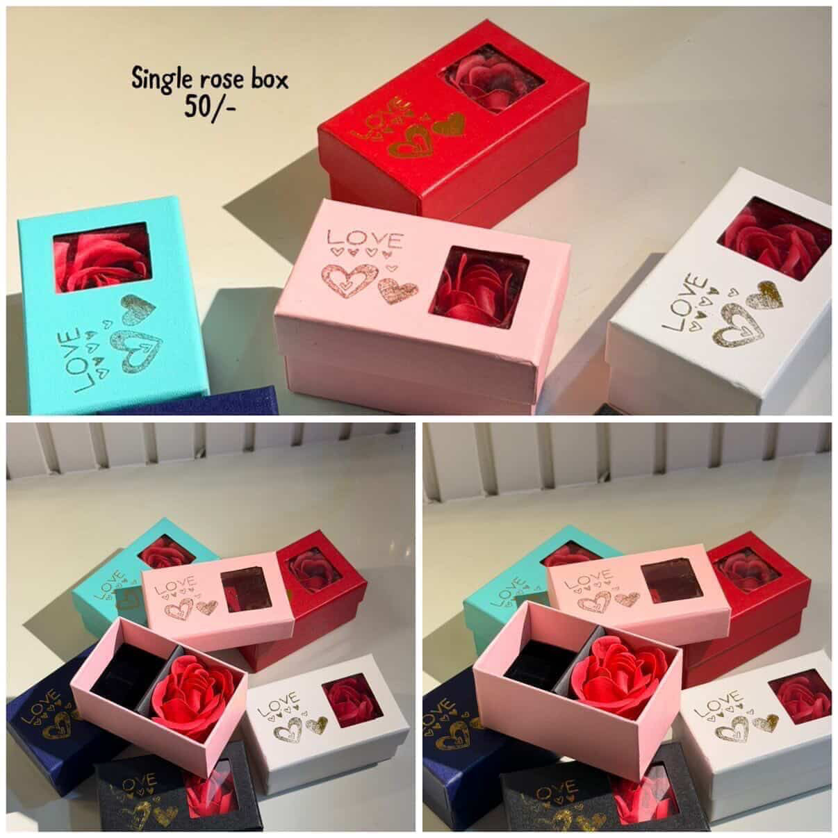 Single rose ring box