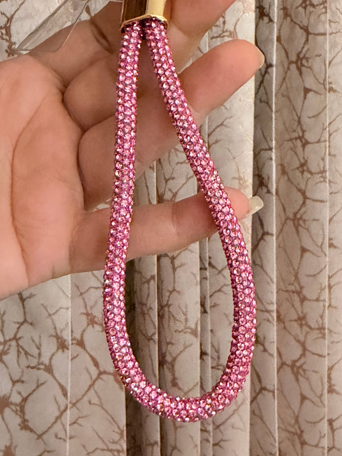 Pink Crystal Shimmer Keychain