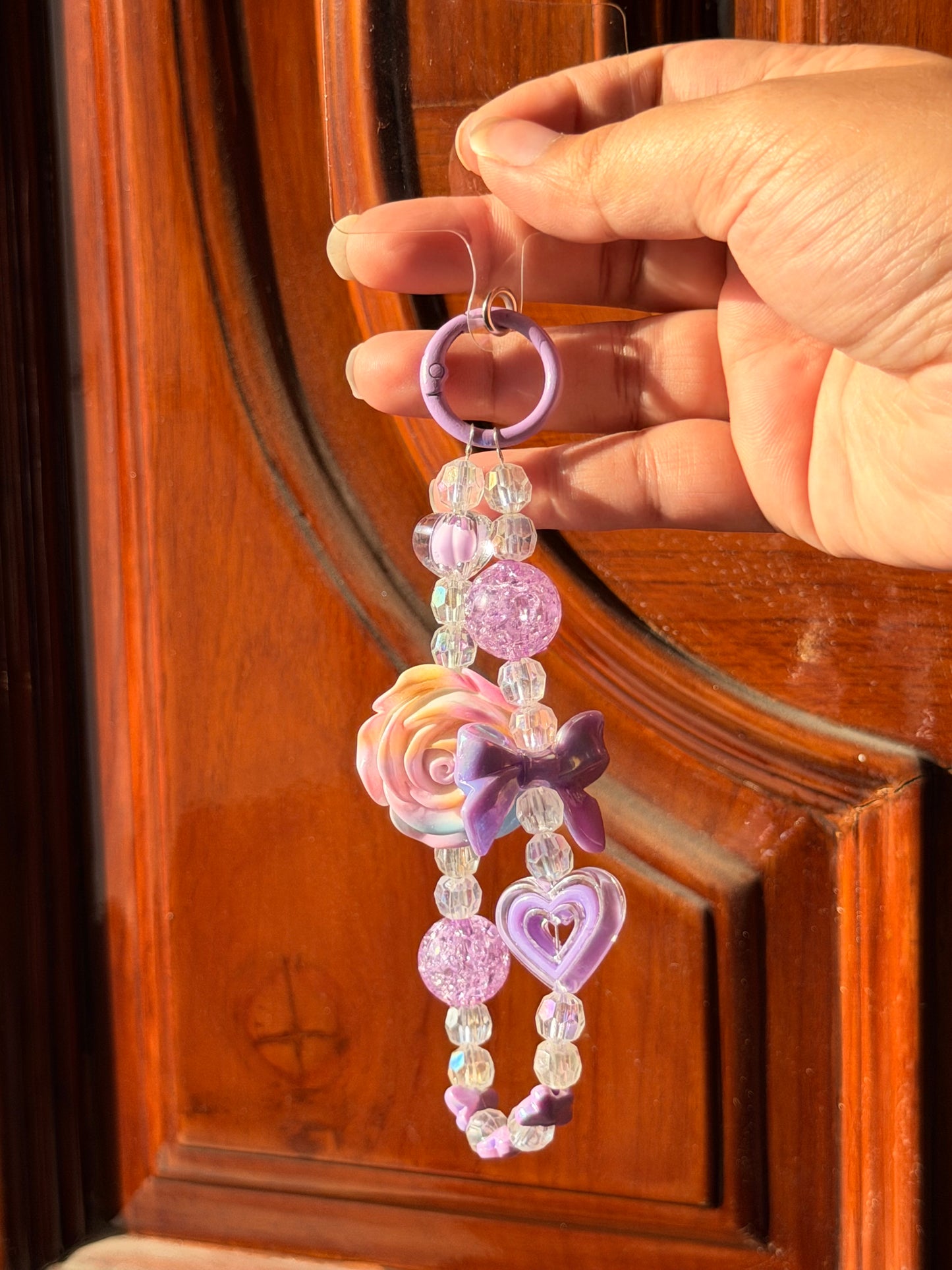 Purple candy bag/phone charm