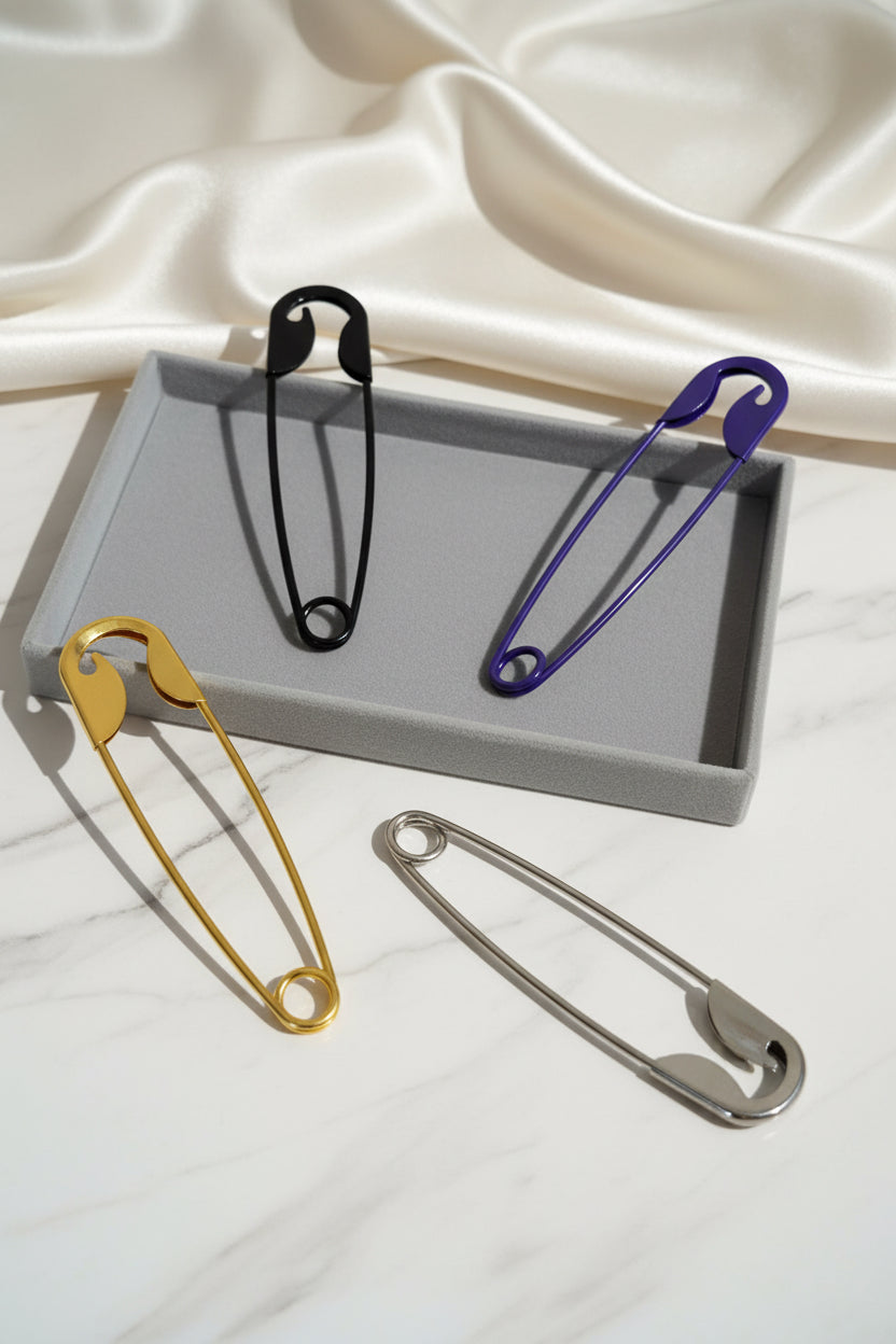 Safety pin hair-clip (golden)