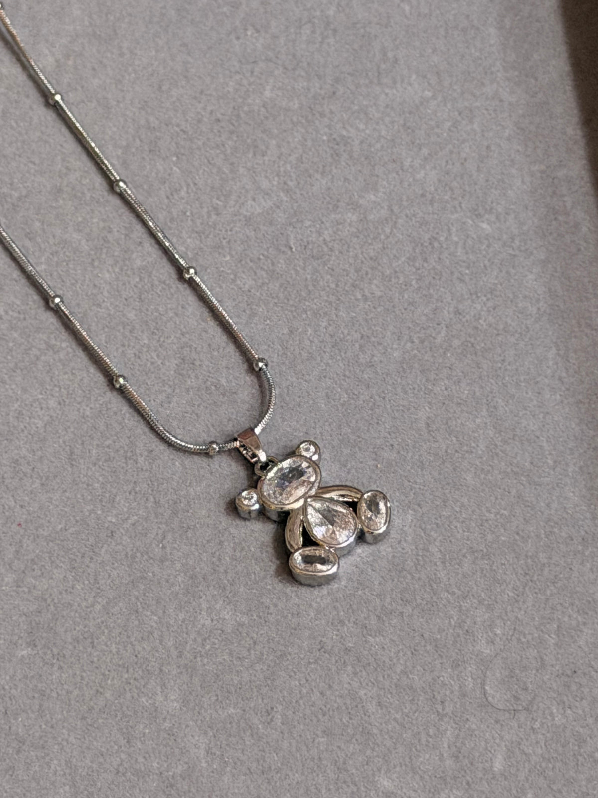 Teddy Bear Crystal Pendant