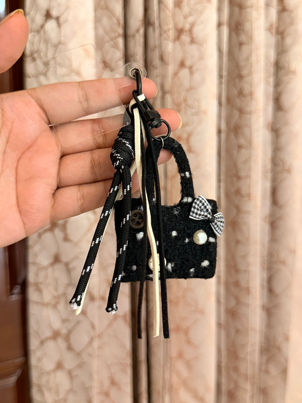 Midnight bag/phone charm