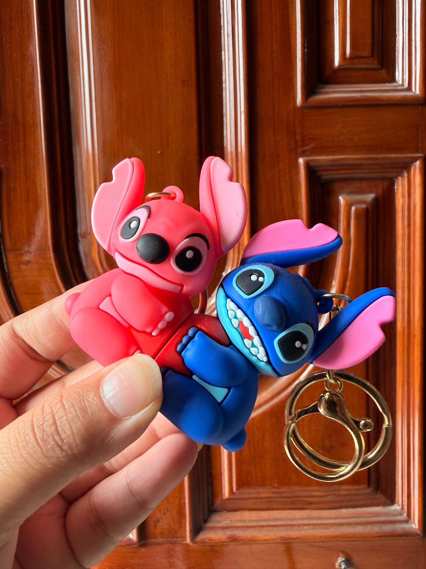 Stitch & Angel Magnetic Keychain