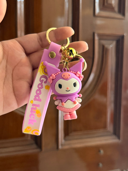 Kuromi silicon keychain