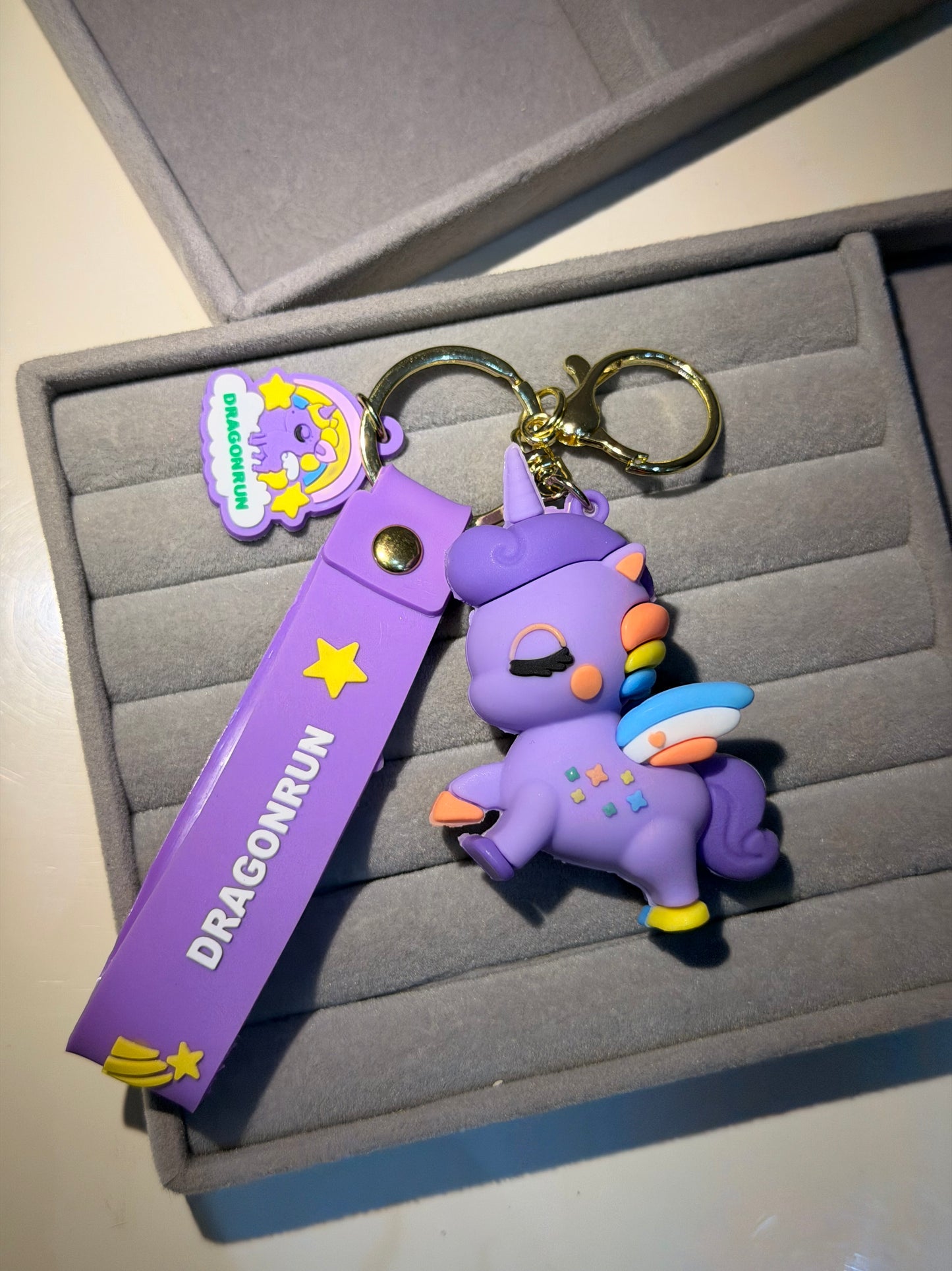 Unicorn silicon keychain