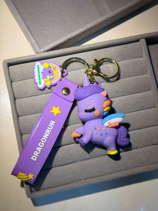 Unicorn silicon keychain