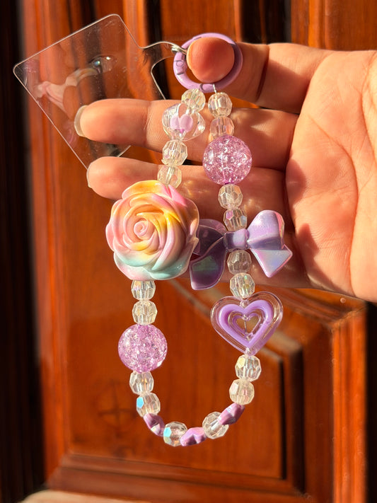 Purple candy bag/phone charm