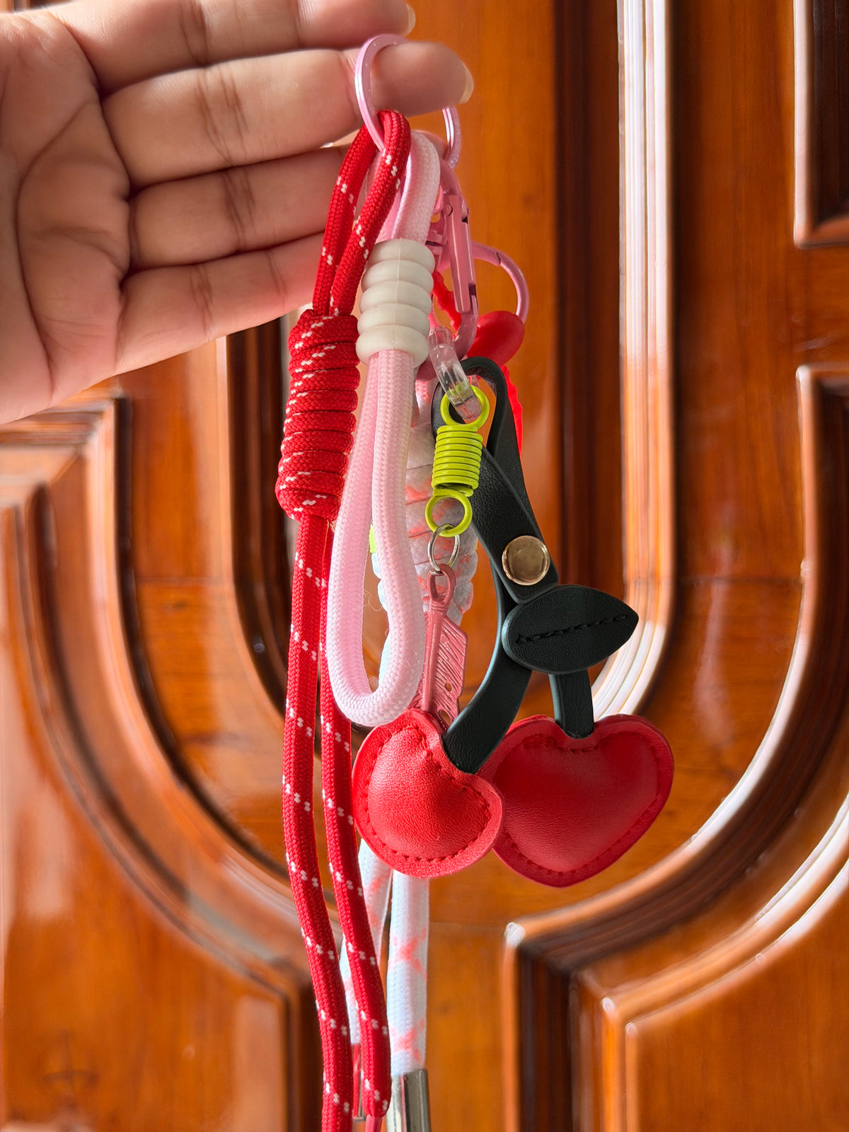 Cherry pop bag charm