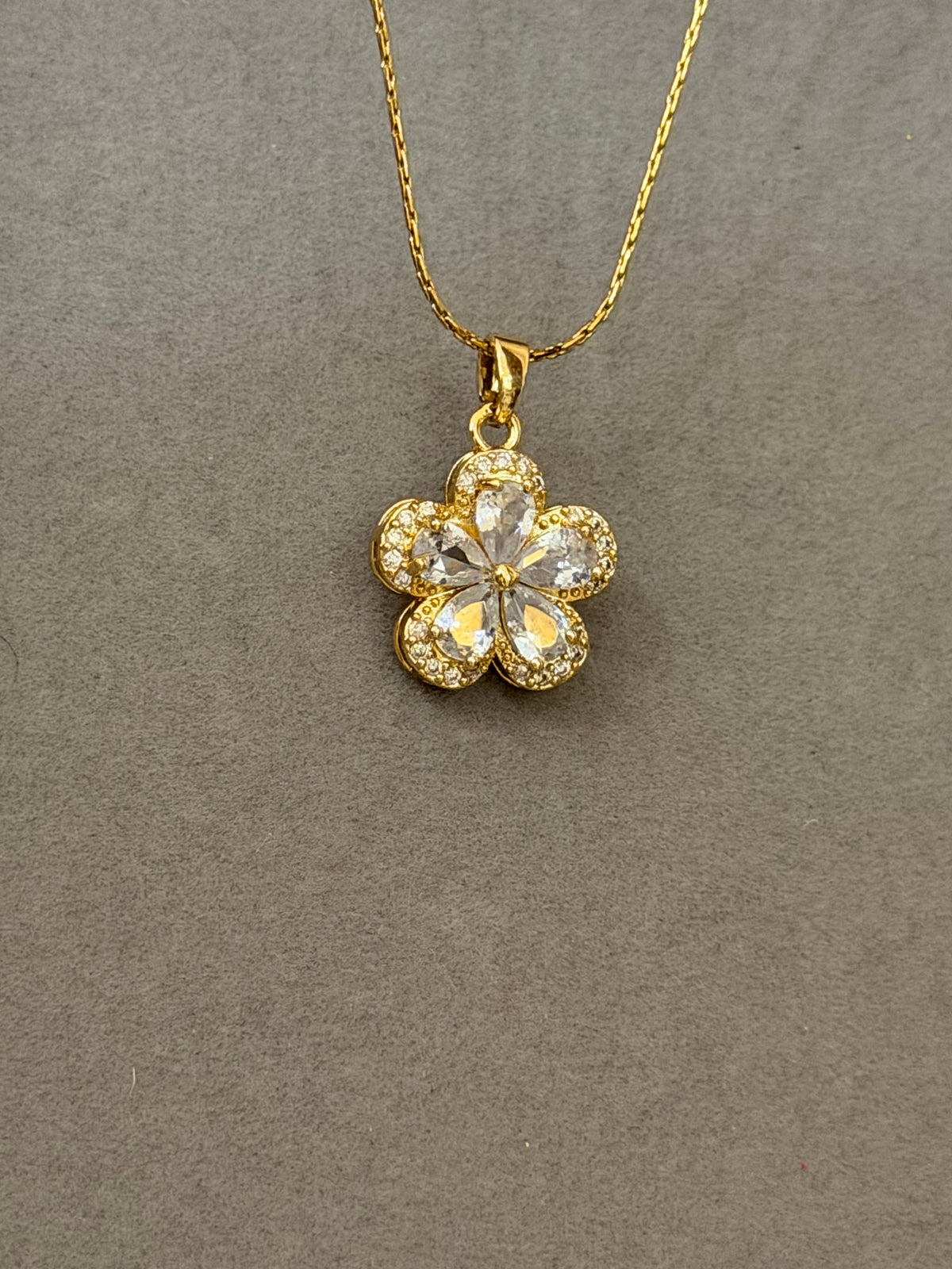 Golden Bloom Crystal Necklace