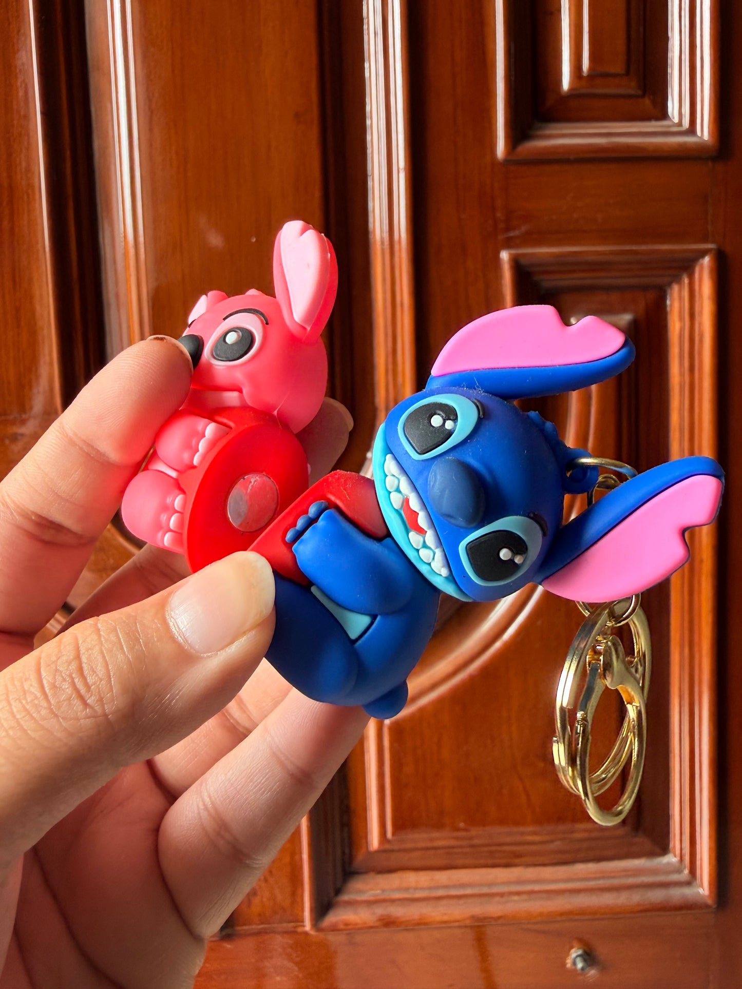Stitch & Angel Magnetic Keychain