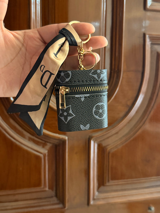 Luxe Monogram Mini Pouch Keychain