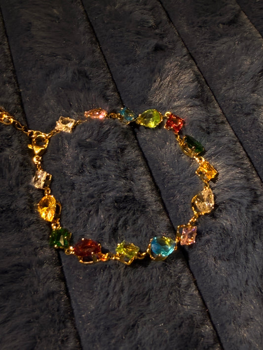 Rainbow Luxe Charm Bracelet