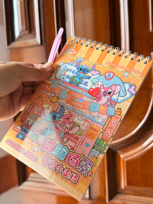 Miniature scene sticker book (Stitch)