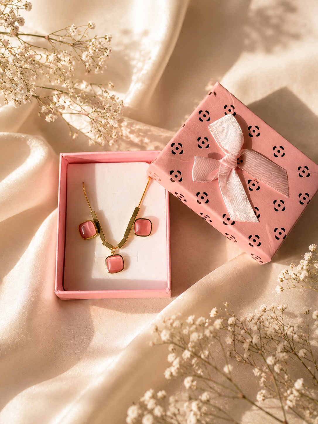 Rose glow statement set