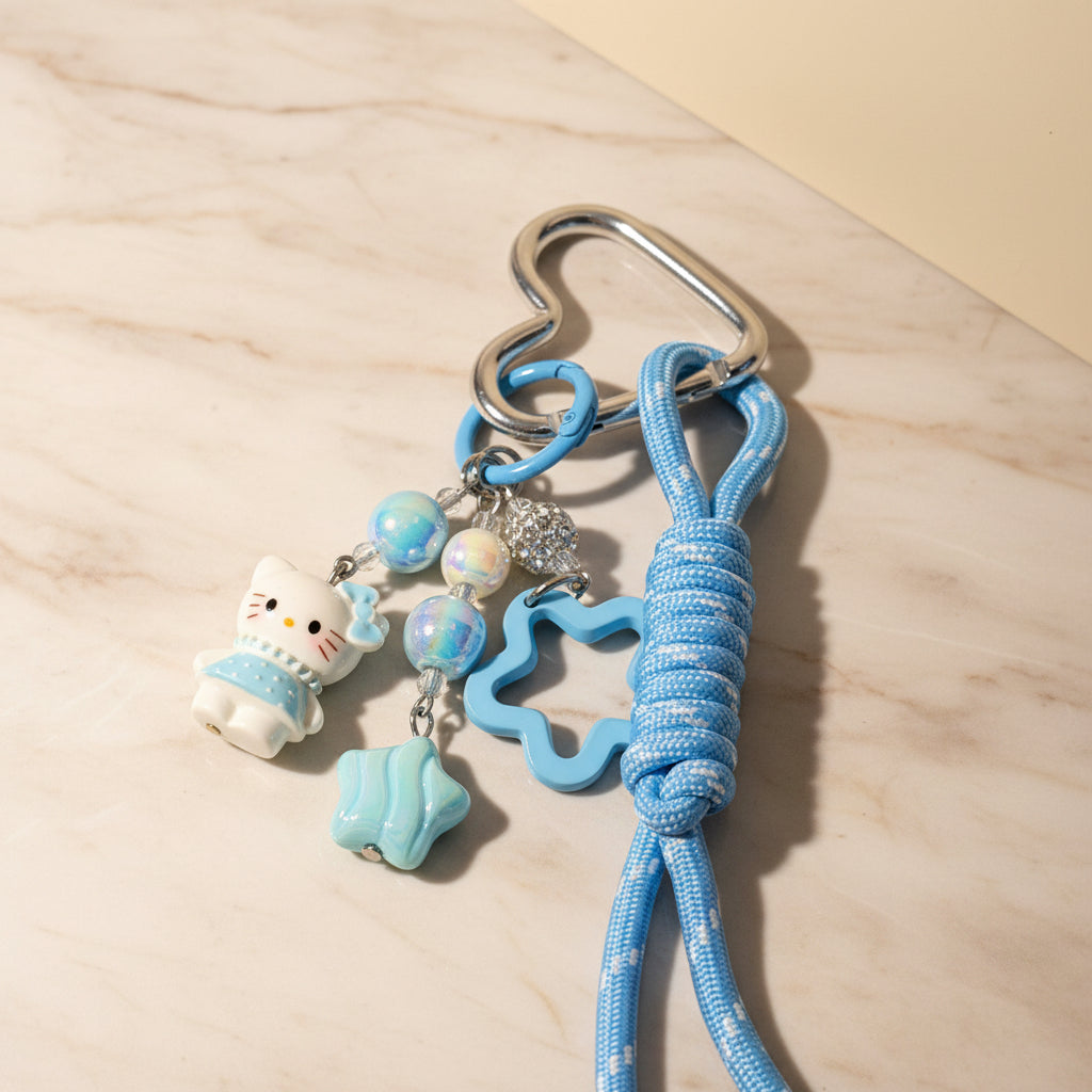 Sky Kitty Star bag Charm