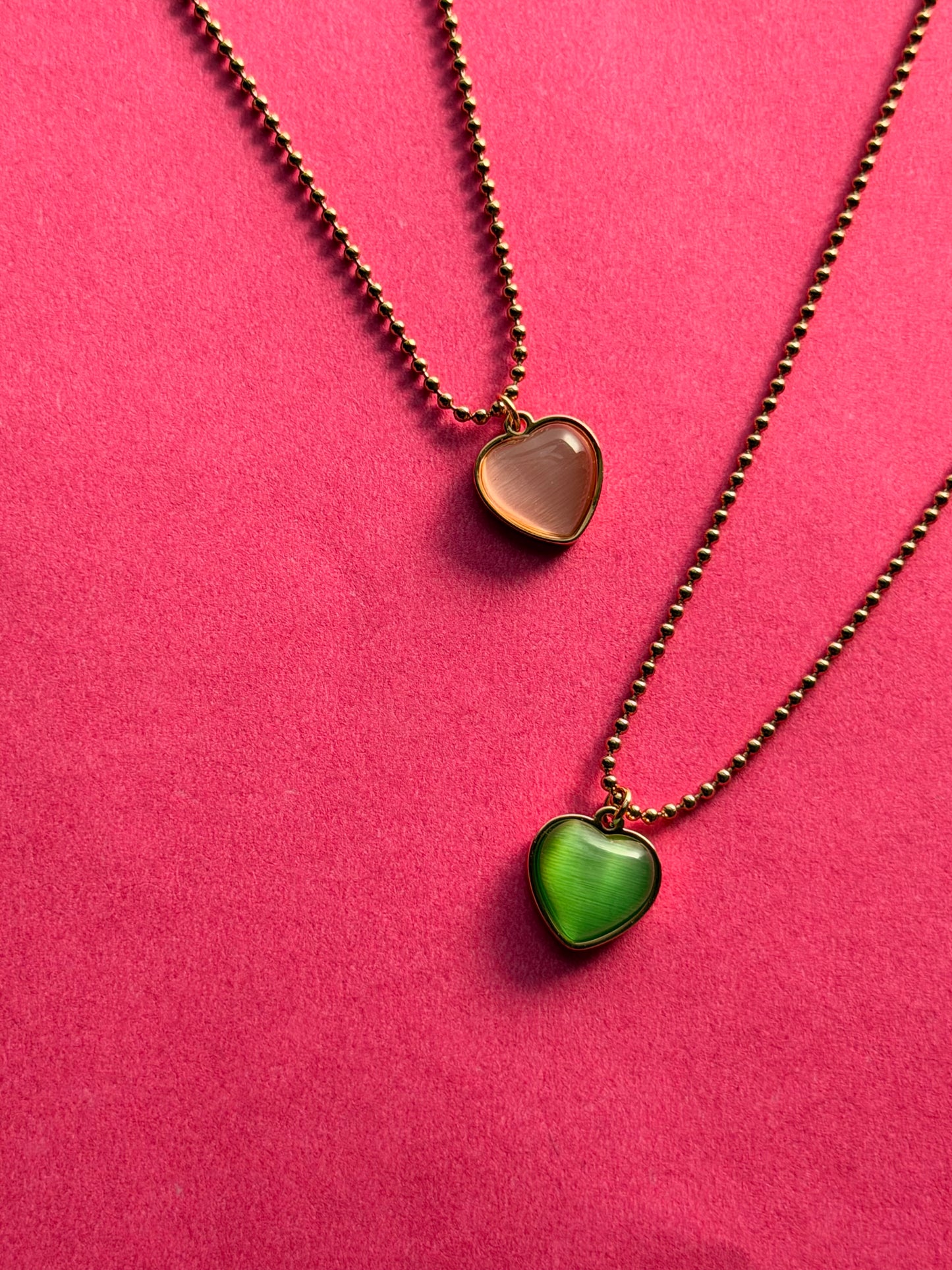 Emerald Glow Heart Necklace