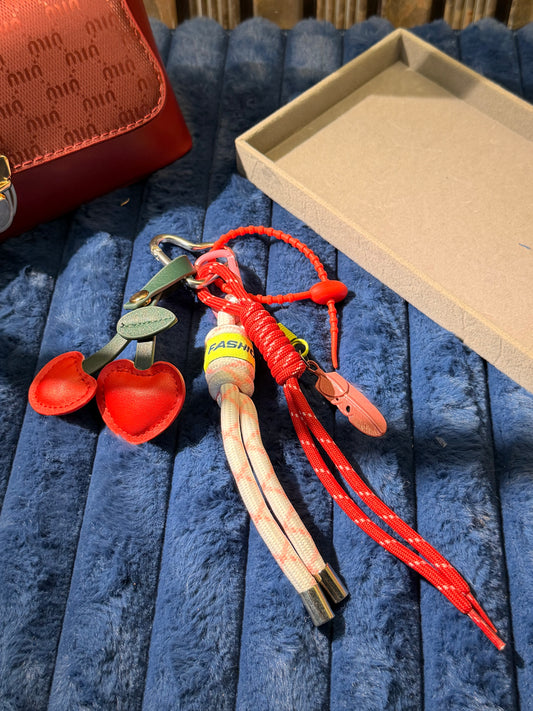 Cherry pop bag charm
