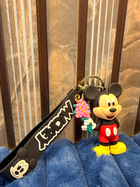 Mickey mouse silicon keychain