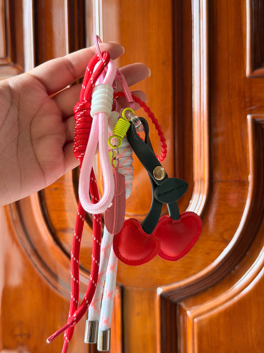 Cherry pop bag charm