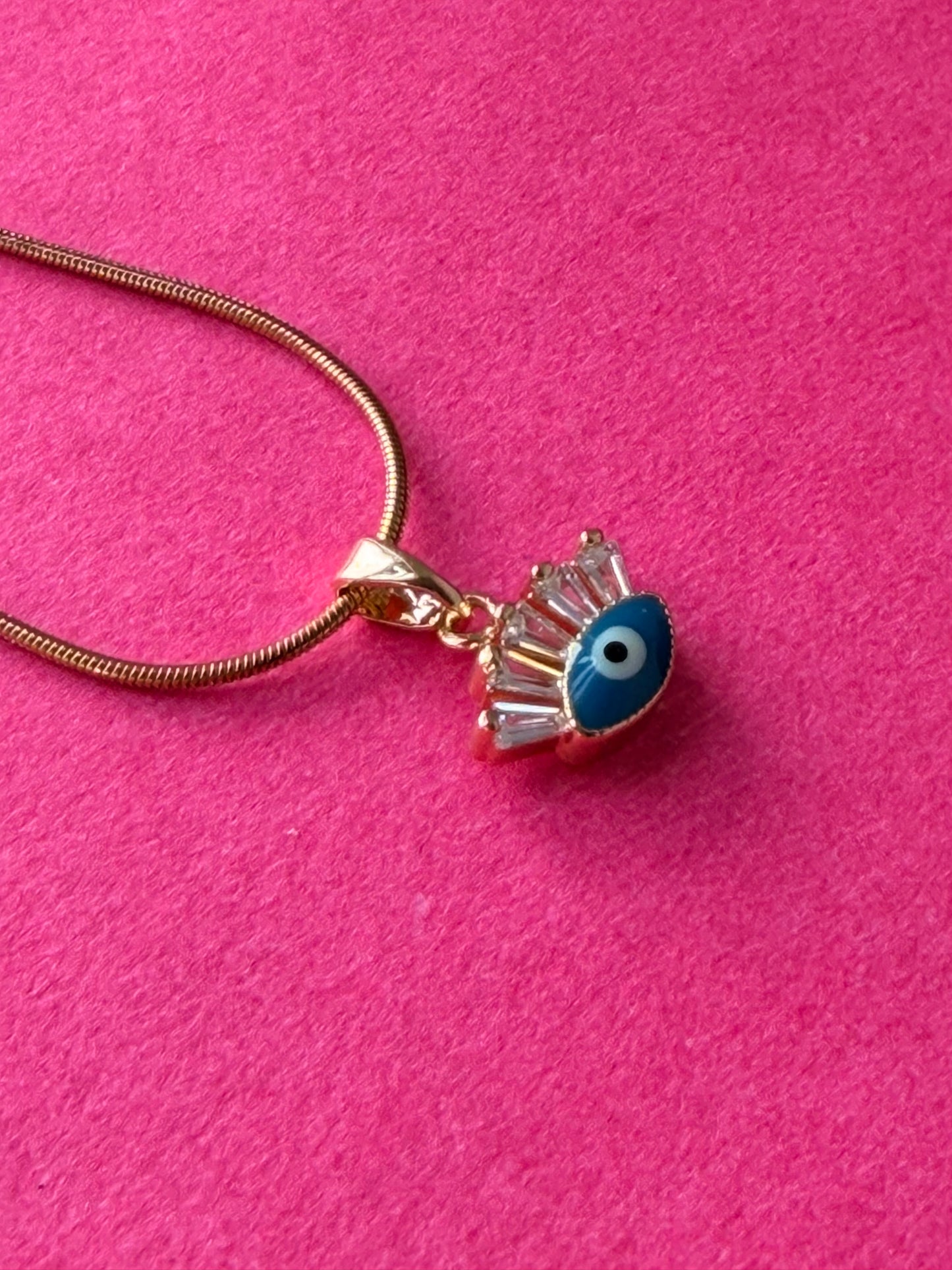 Evil Eye Luxe Necklace(gold toned)