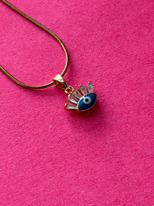 Evil Eye Luxe Necklace(gold toned)