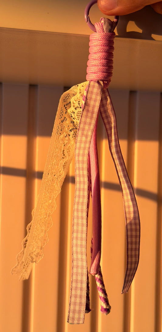 Blush Braided Tassel Charm (purple)