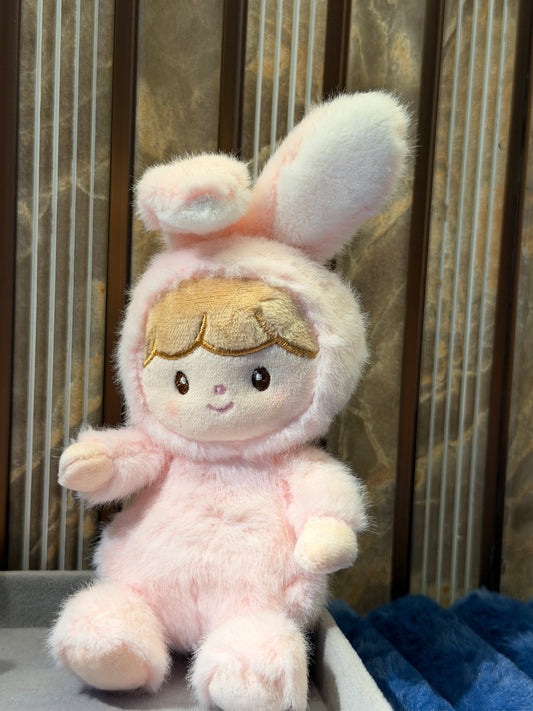 Pink bunny doll charm