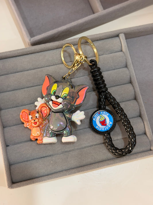 Glossy tom & jerry keychain