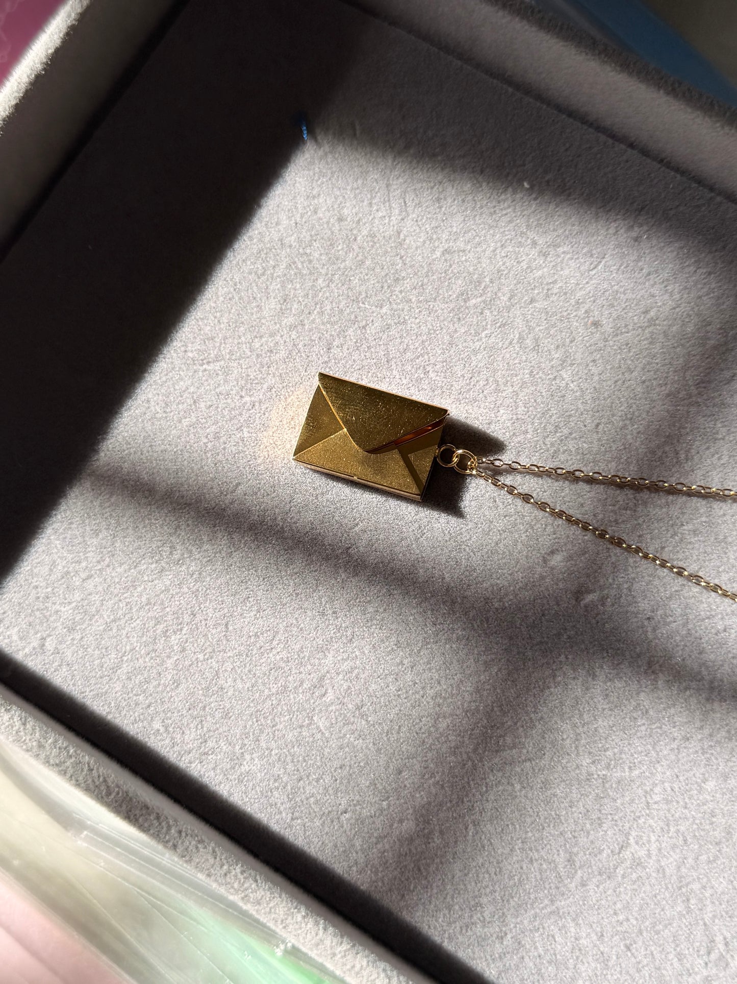 Secret Love Letter Envelope Necklace