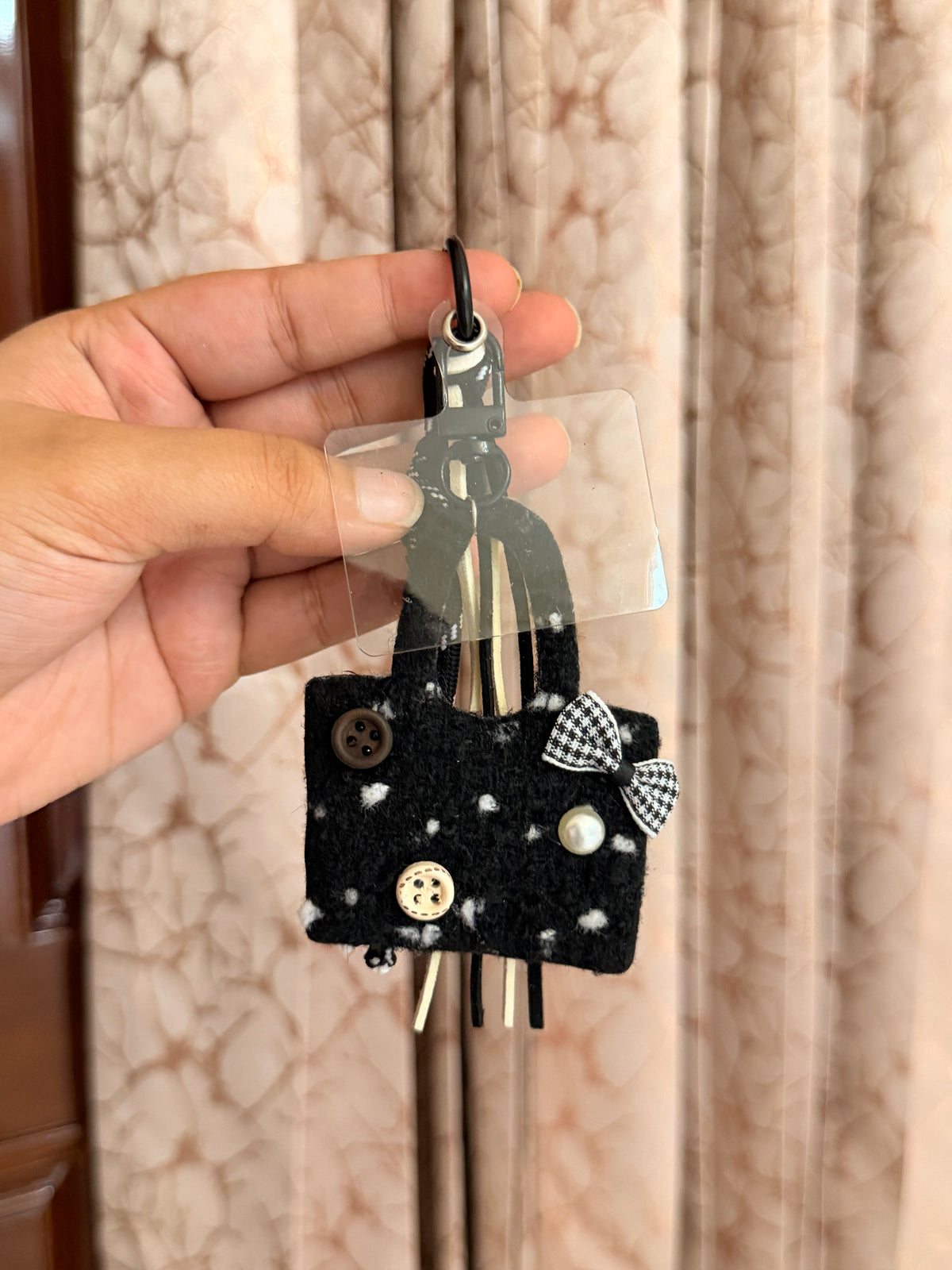 Midnight bag/phone charm
