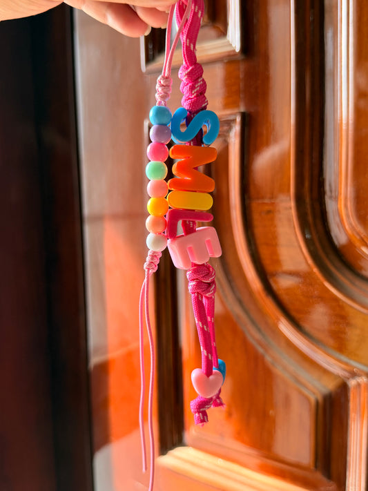 Smile Letter Beaded Charm