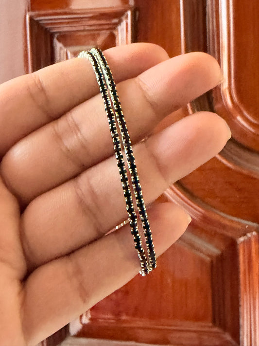 Crystal tennis bracelet (set of 2)