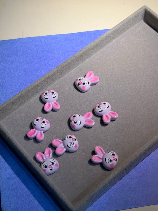 Stickable honey bunny charms (8pcs)