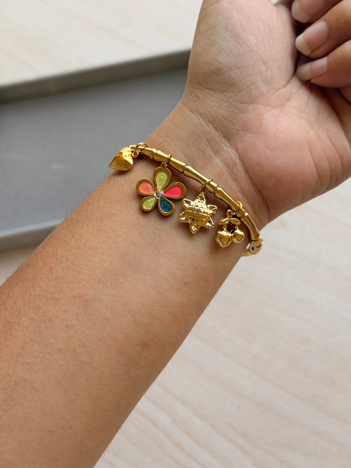 Bloom Charm Bamboo Bracelet