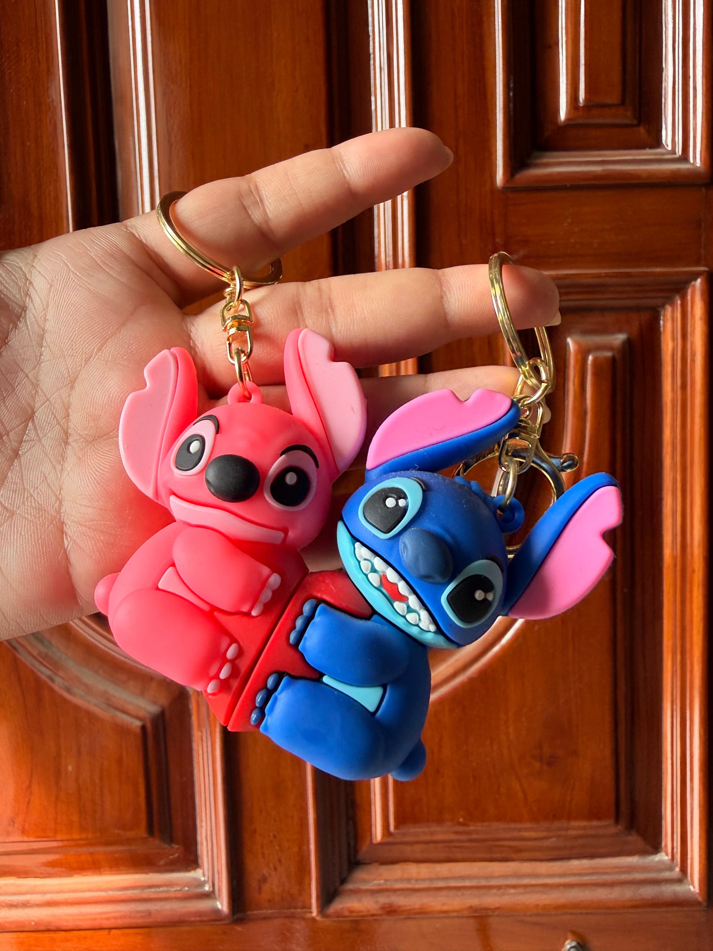 Stitch & Angel Magnetic Keychain