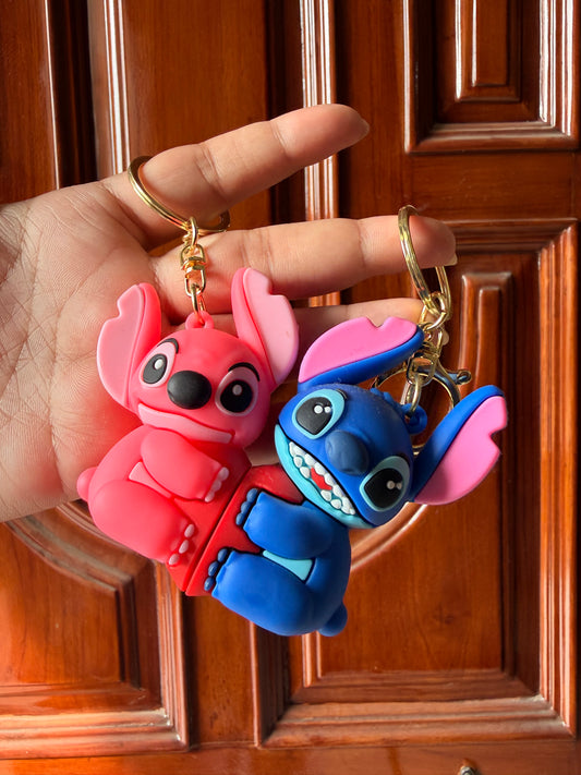 Stitch & Angel Magnetic Keychain