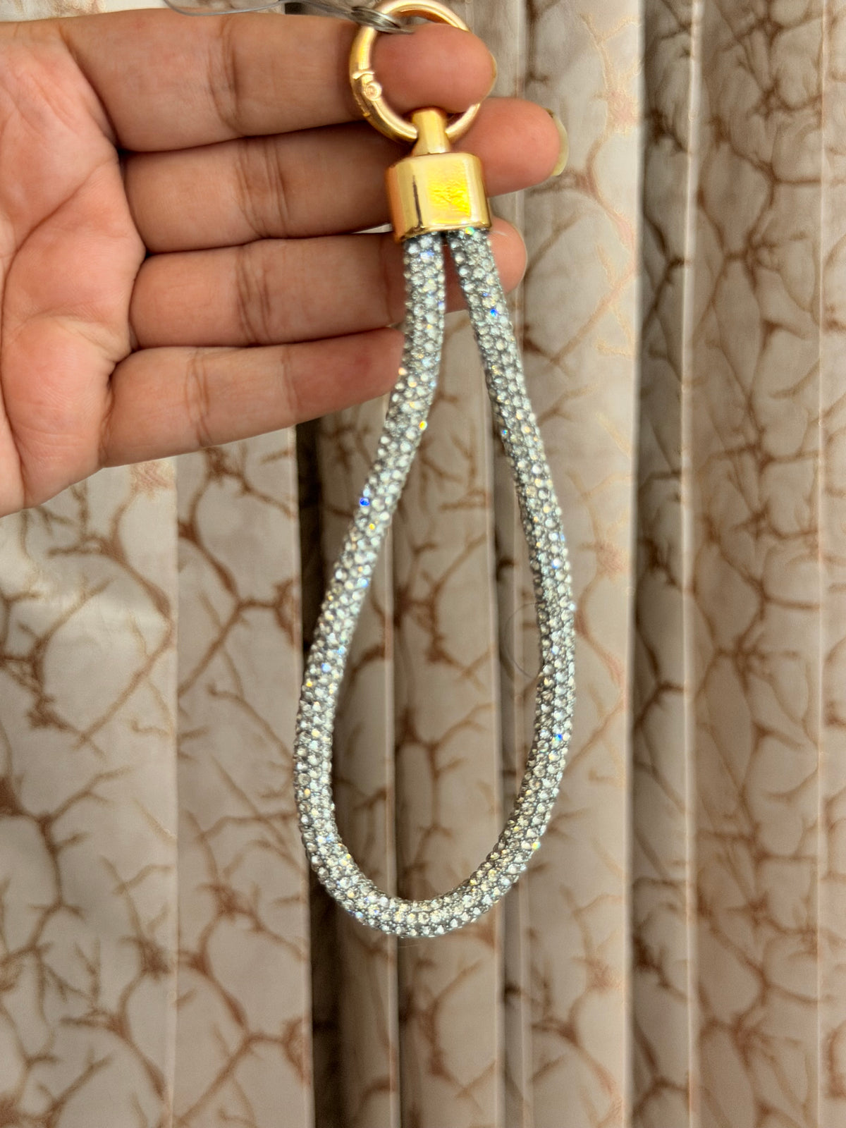 Silver Crystal Shimmer Keychain