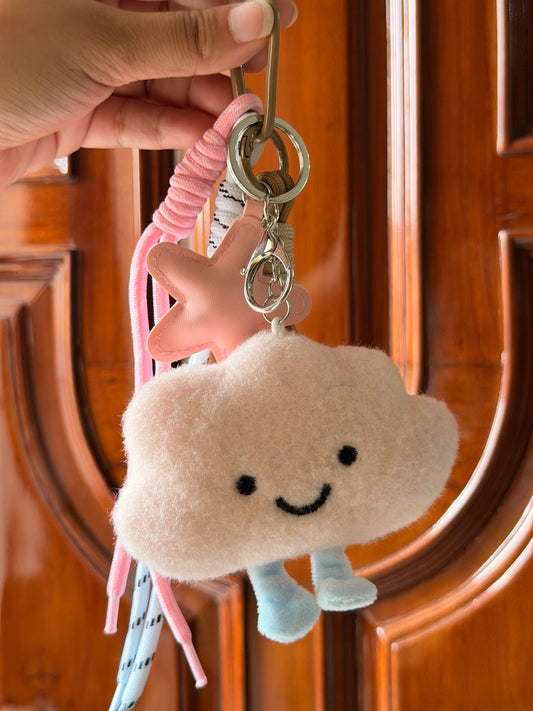 Cloudy Smiles bag charm