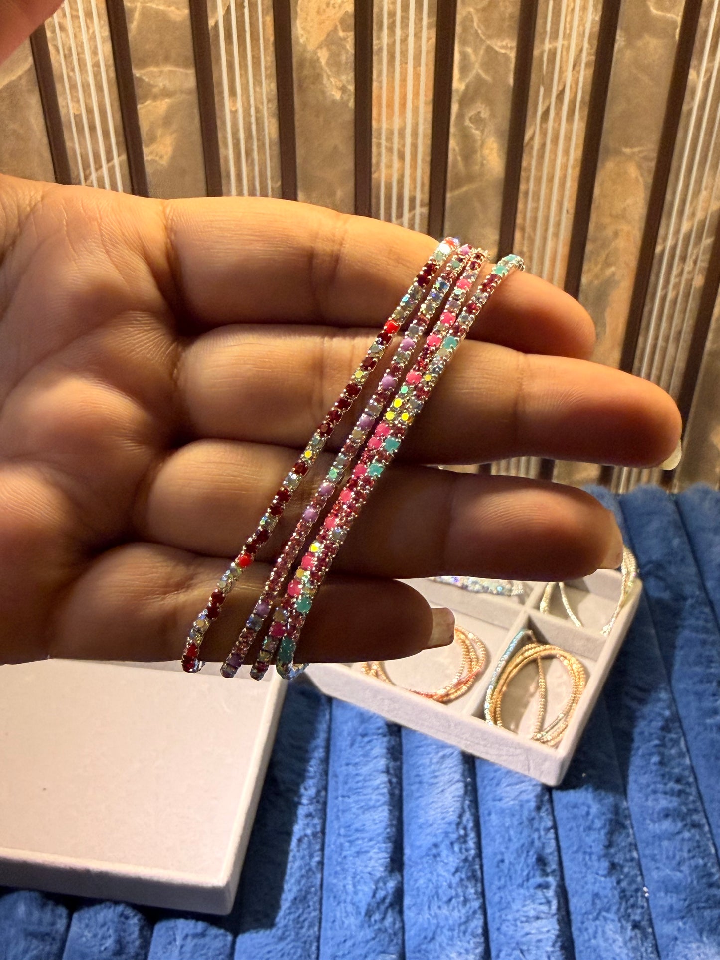 Crystal Tennis Bracelet Stack(Set of 4)