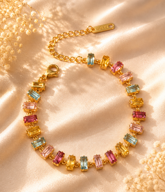 Candy Baguette Tennis Bracelet