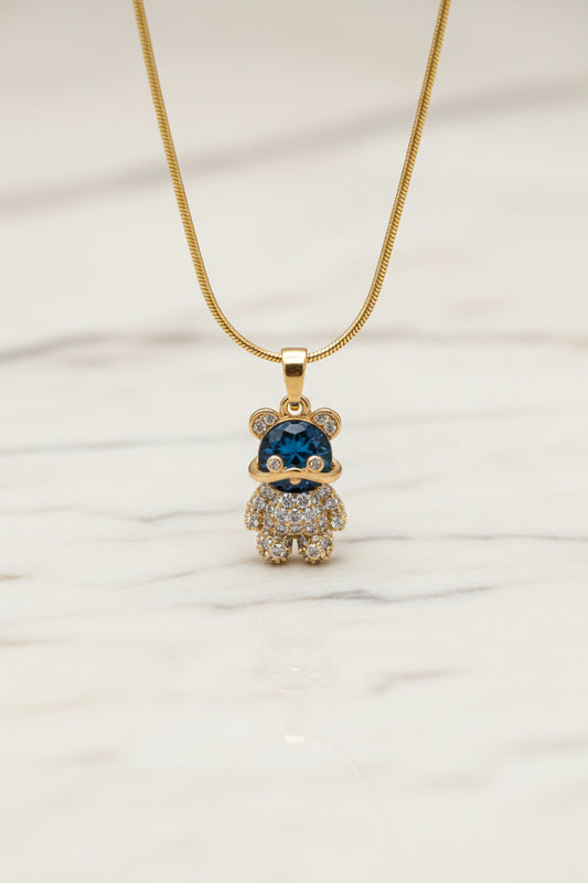 Blue Teddy Charm Pendant