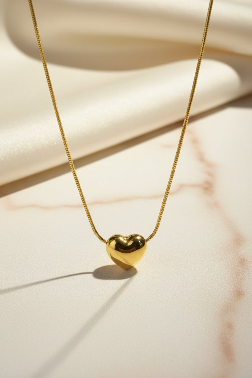 Golden Love Heart Pendant