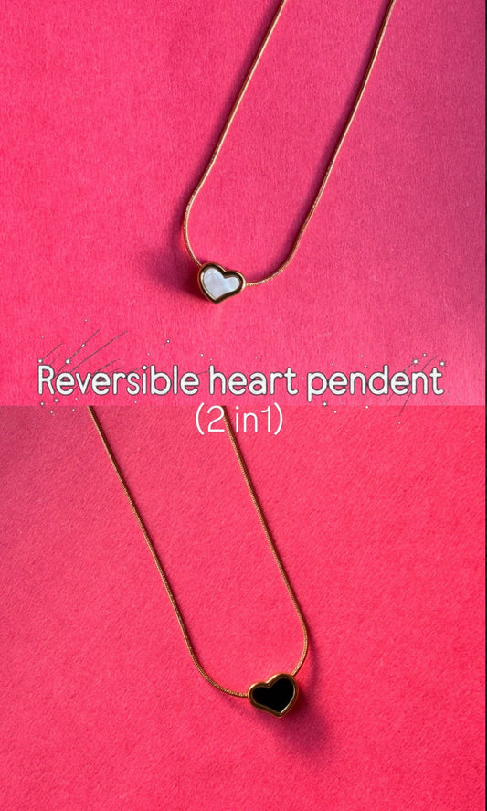Reversible heart pendent