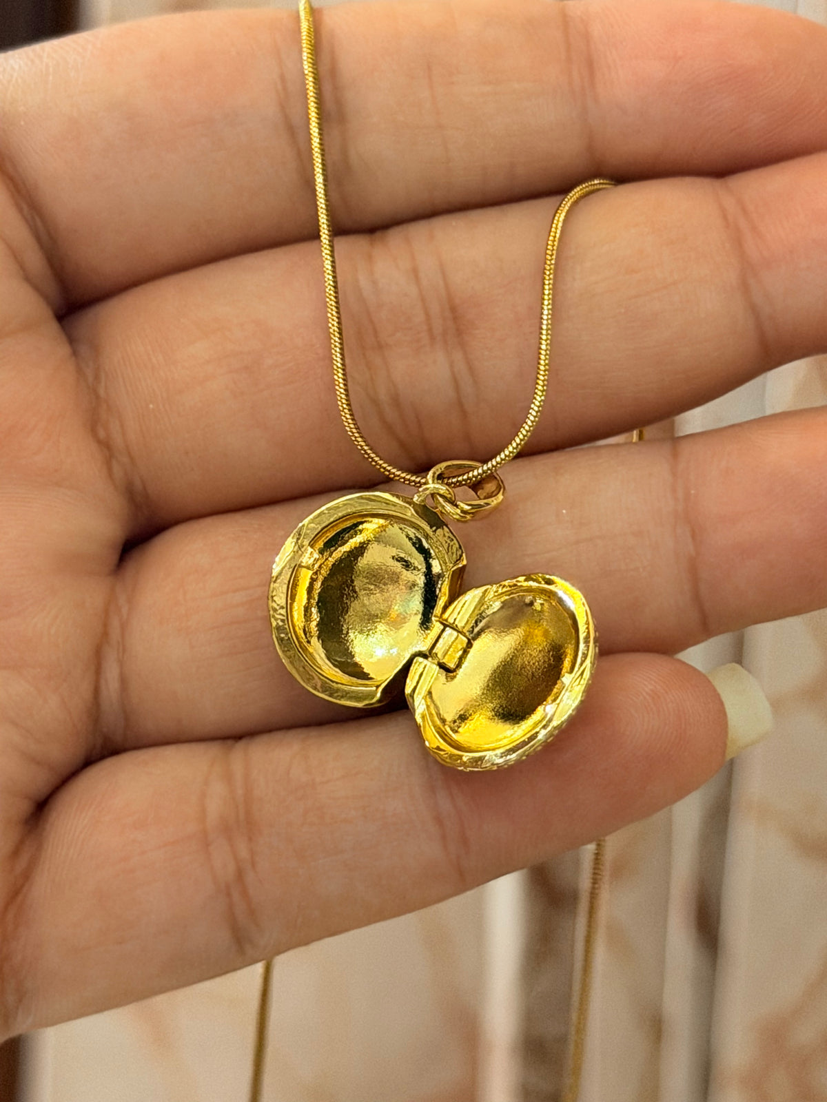 Golden Secret Locket Necklace