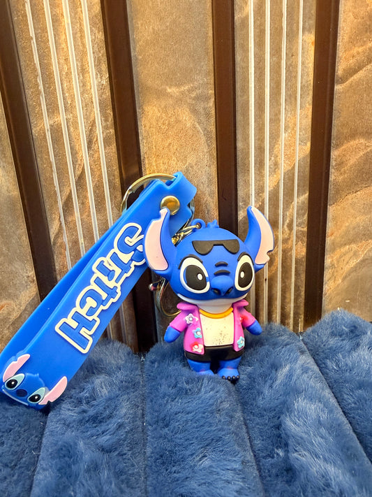 Stitch silicon keychain